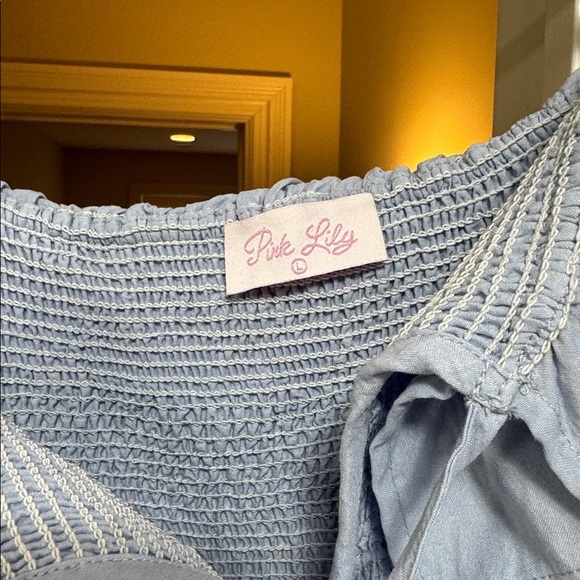 Pink Lilly Size Large Ruffle Dress - Picture 2 of 2